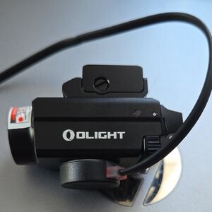 Black Tactical Flashlight With Laser